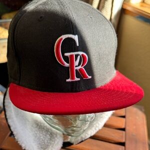 Colorado Rockies Red & Black MLB Cap With Ear Warmers